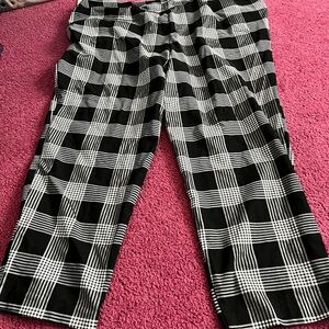 3X-24w-26w xxxl plaid stretch pants new